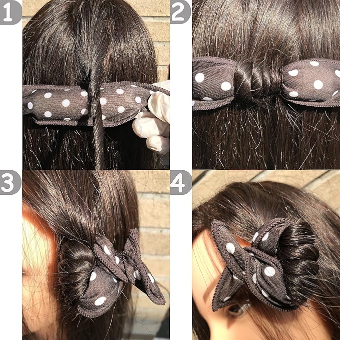 Aimin Soft Satin Sponge Rollers for Heatless Overnight Curls - No Heat Foam Curlers for Long Hair (30 pcs, black)-Velvo Beauty