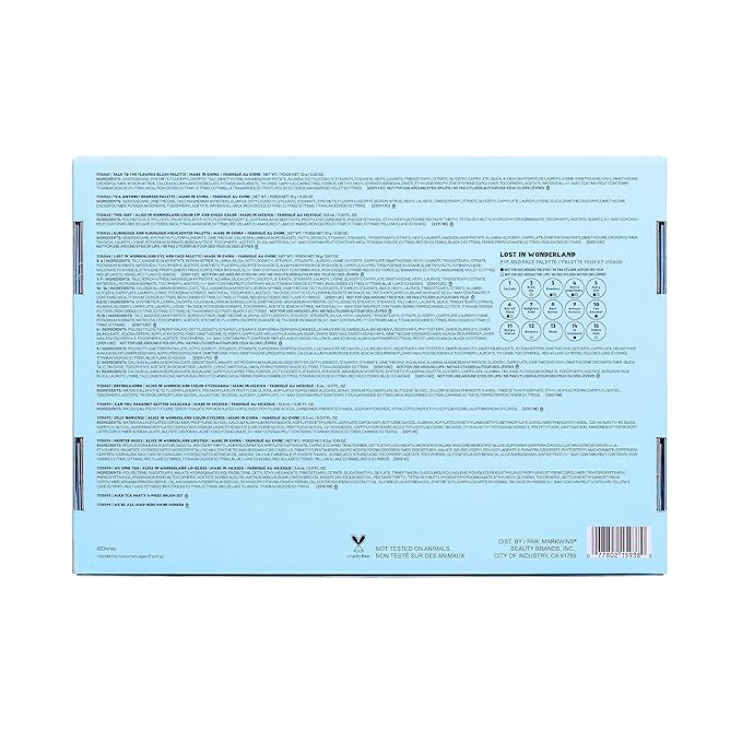 wet n wild Alice in Wonderland PR Box - Makeup Set with Versatile Brushes, Buildable & Blendable Palettes, Vibrant Colors, & Lip Glosses for Unique Looks, Cruelty-Free & Vegan-Velvo Beauty