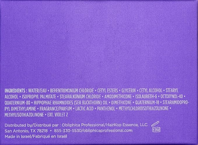 Obliphica Seaberry Hair Mask - Deep Conditioning Hydrating Treatment for Dry and Damaged Hair - Moisturizing Hair Repair and Growth Mask for Medium, Coarse, and Color-Treated Hair - 8.5 Ounces-Velvo Beauty