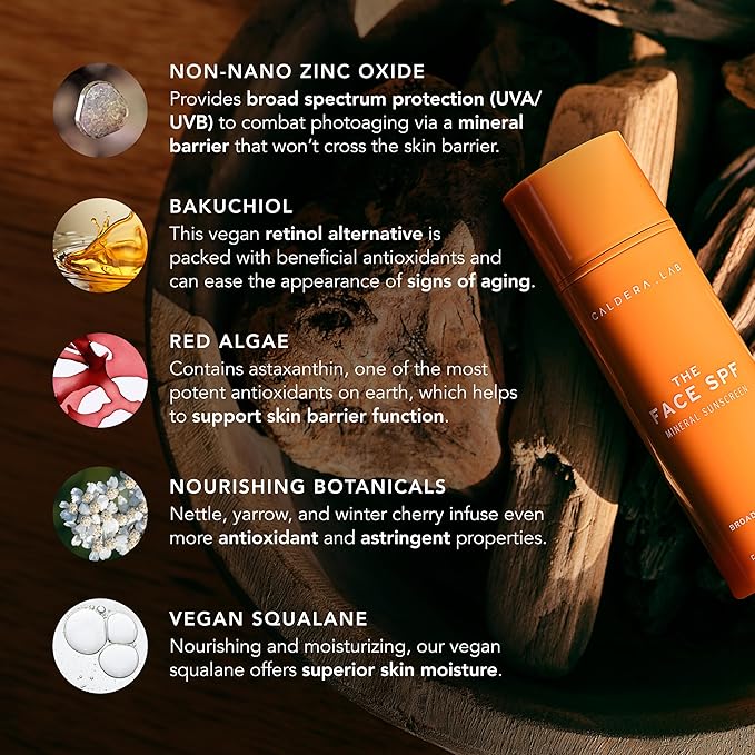 Caldera + Lab The Face SPF, No White Cast Mineral Sun Screen with SPF 30-Velvo Beauty