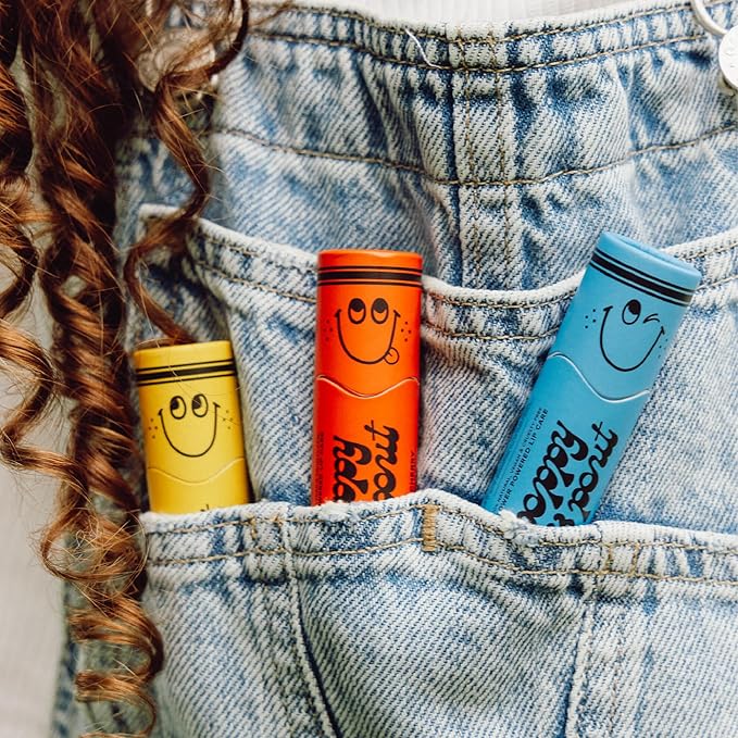 Poppy & Pout Kids Jumbo Lip Balm | All Natural Lip Balms & Moisturizers | Hydrates with Beeswax, Vitamin E, Organic Coconut Oil | Cruelty-Free | Lip Balm in Recyclable Cardboard Tube (Chipper Cherry)-Velvo Beauty