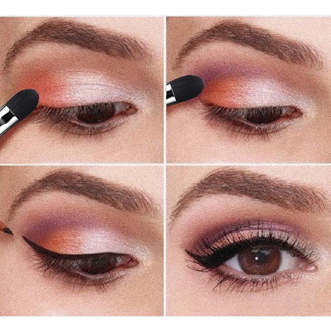 Professional Shader Eyeshadow Brush, EIGSHOW Flat Tapered Blending Brush with Dense Soft Bristles for Eye Shadow Application, for Cream Powder (E801)-Velvo Beauty