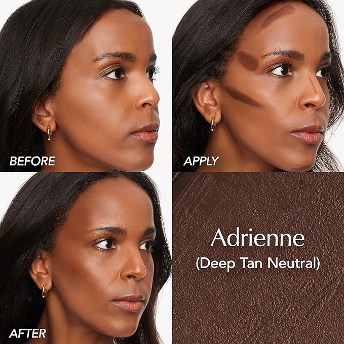 Thrive Causemetics Triple Threat Color Stick: Cream Bronzer & Contour Stick with Vitamin E, Evening Primrose Oil, Waterproof Smudge Proof Face Makeup Formula, Adrienne (Deep Tan Neutral)-Velvo Beauty