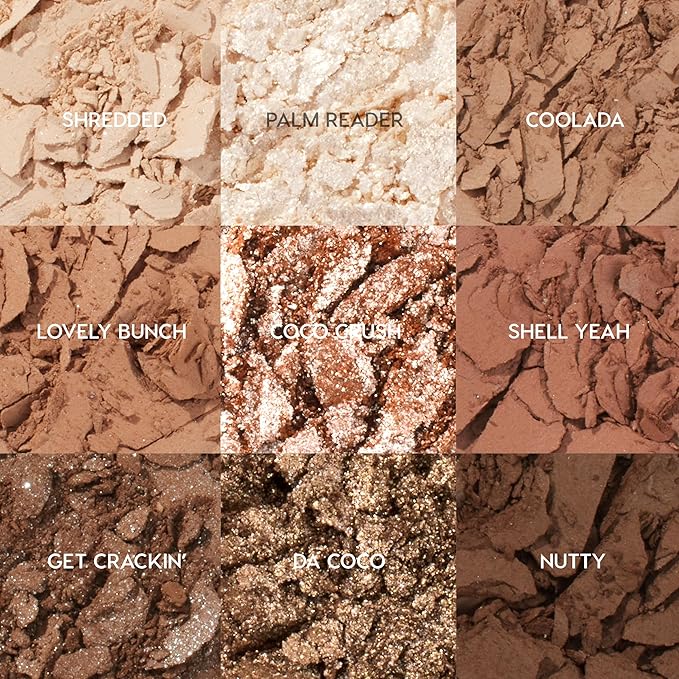 Colourpop Going Coconuts Eyeshadow Palette - Cool-Toned Neutral Eyeshadow Palette with Ultra-Velvety and Silky Finishes - High-Pigment Eye Makeup with a Long-Wearing Formula (0.3 oz)-Velvo Beauty
