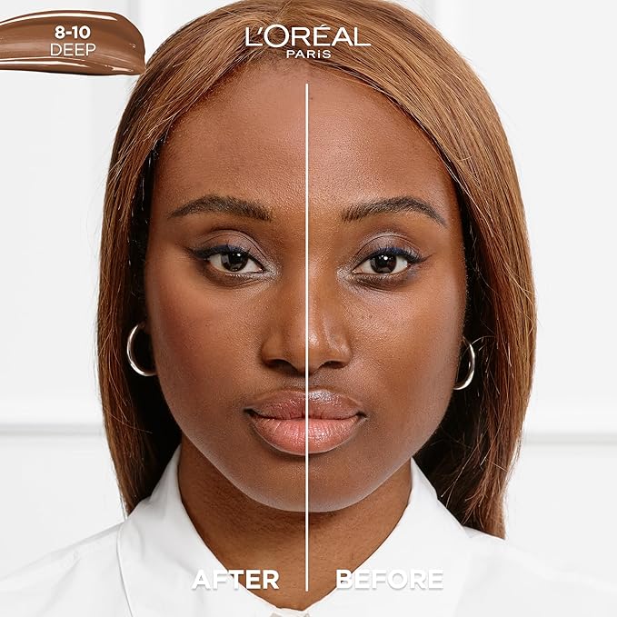 L'Oreal Paris True Match Nude Hyaluronic Tinted Serum Foundation with 1% Hyaluronic acid, Deep 8-10, 1 fl. oz.-Velvo Beauty