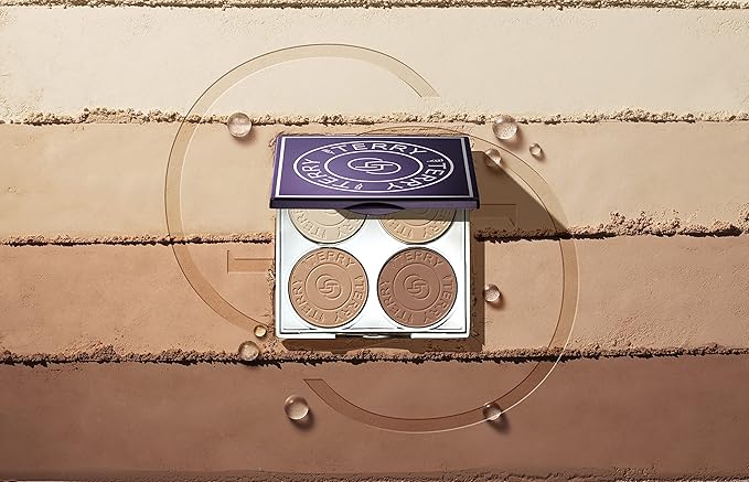 By Terry Hyaluronic Hydra-Powder Palette, 4-Shade, Vegan Contour Palette For Flawless & Matte Complexion, Medium to Warm-Velvo Beauty