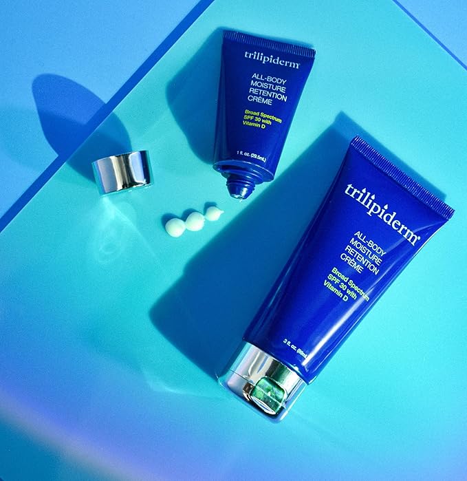 Trilipiderm All-Body Moisture Retention Créme 1oz x 3 + Broad Spectrum SPF 30 1oz x 3-Velvo Beauty