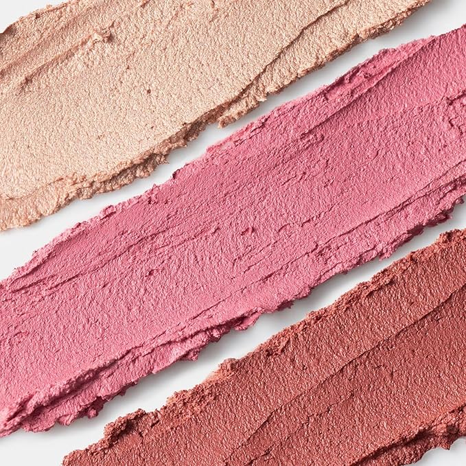 Axiology Multi Stick Crayons For Eyes, Lips, Cheeks Balmies Trio Gift Set Creamy Buildable Lightweight Moisturizing Blush Face Sticks Contour & Highlight All Day Wear Face Makeup (Cotton Candy Skies)-Velvo Beauty