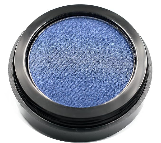 Atlantic Navy Denim Royal Blue Sparkling Pressed Powder Single Vegan Eyeshadow; Talc, Paraben & Cruelty Free-Velvo Beauty