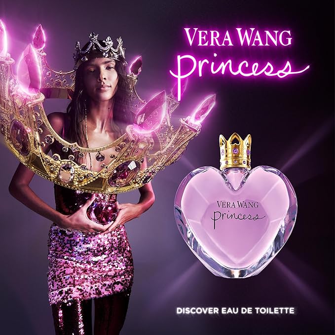 Vera Wang Princess Eau de Toilette 3.4 fl oz (Pack of 1), Notes of Apple, Quava, and Vanilla, Women's Fragrance, Long Lasting, Everyday Fragrance, Travel Size-Velvo Beauty