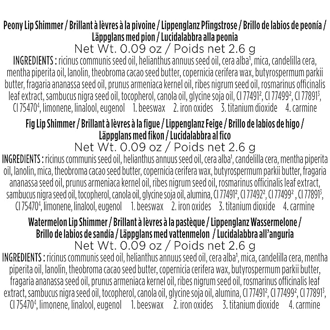 Burt's Bees Lip Balm Spring Gifts, 3 Nourishing Lip Care Shimmers for All Day Glow, Kissable Color Spring Gift Set -Peony, Fig & Rhubarb (Packaging May Vary)-Velvo Beauty