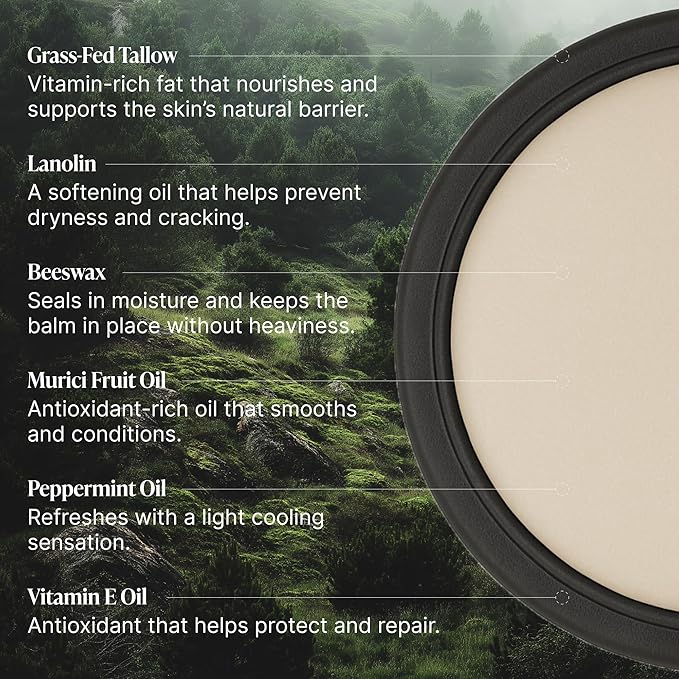 Peppermint Lip Balm, Natural & Clean Moisturizing Lip Balm with Vitamins A, D, E, and K, Nourishes and Smooths Texture, Moisturizer for Dry and Chapped Lips, Non-toxic, Made in USA-Velvo Beauty