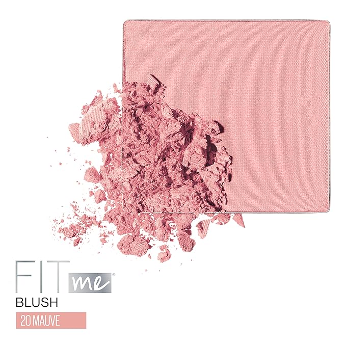 Maybelline Fit Me Powder Blush, Lightweight, Smooth, Blendable, Long-lasting All-Day Face Enhancing Makeup Color, Mauve, 1 Count-Velvo Beauty