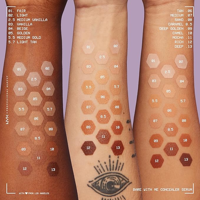 NYX PROFESSIONAL MAKEUP Bare With Me Concealer Serum, Up To 24Hr Hydration - Fair-Velvo Beauty