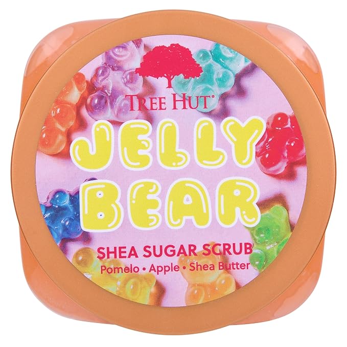 Tree Hut Jelly Bear Shea Sugar Scrub | Exfoliating Body Scrub Removes Dead, Dry Skin for a Soft & Hydrated Feel | Nourishing Essential Body Care | 18 fl oz.-Velvo Beauty