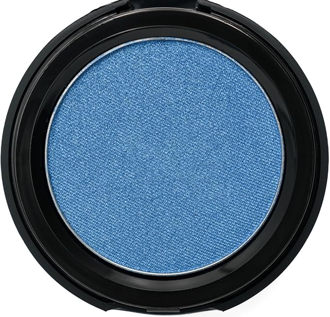 Avalanche Medium Royal Blue Denim Metallic Shimmering Smokey Eye Pressed Powder Single Vegan Eyeshadow; Talc, Paraben & Cruelty Free-Velvo Beauty