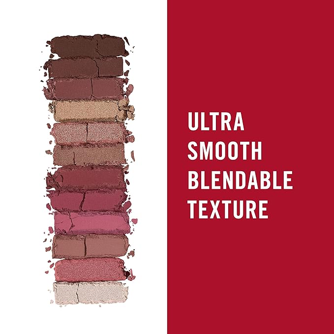 Rimmel London Magnif'Eyes Eyeshadow Palette, 12 Shades, Blendable Formula, Versatile, 007, Crimson, 0.5oz-Velvo Beauty