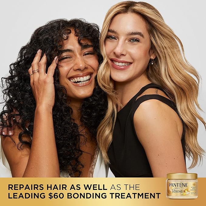 Pantene Miracle Rescue Hair Mask, Intensive Bond Repair with Melting Pro-V Pearls, Melts Away Damage, Builds Bonds, Strengthens Against Damage, Deep Conditioning for Dry Damaged Hair, 10.1 fl oz-Velvo Beauty