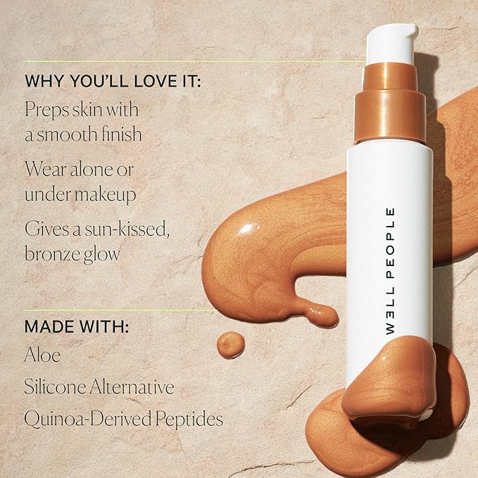 Well People Bio Bronzing Priming Serum, Nourishing Primer For Long-Lasting Makeup & A Healthy Glow, Bronzes & Soothes Skin, Vegan & Cruelty-free-Velvo Beauty