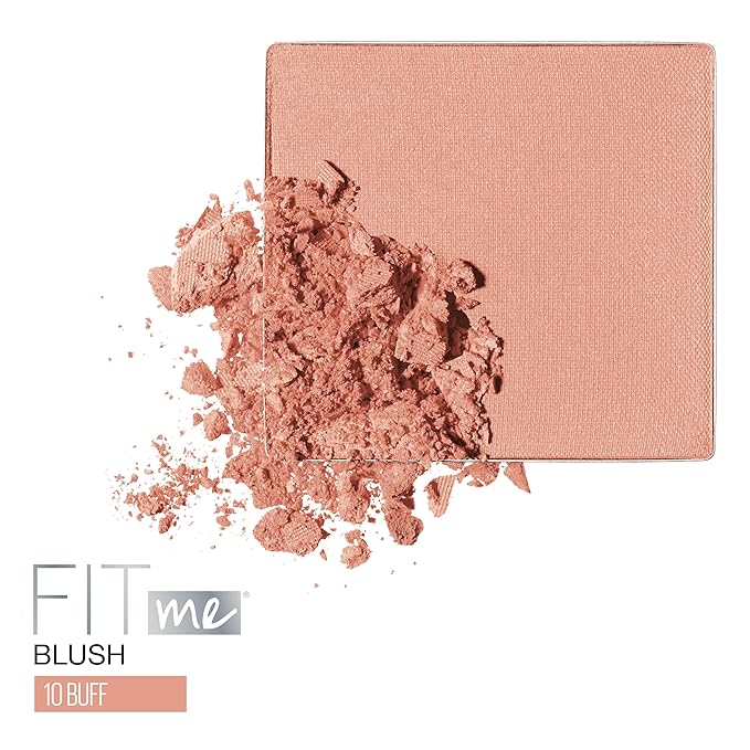 Maybelline Fit Me Blush, Lightweight, Smooth, Blendable, Long-lasting All-Day Face Enhancing Makeup Color, Buff, 1 Count-Velvo Beauty