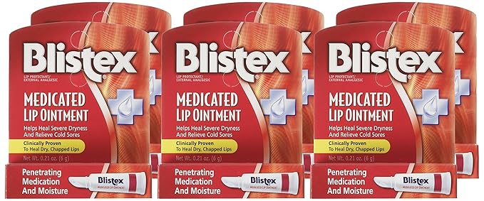 Blistex Medicated Lip Ointment 0.21 oz (Pack of 6)-Velvo Beauty