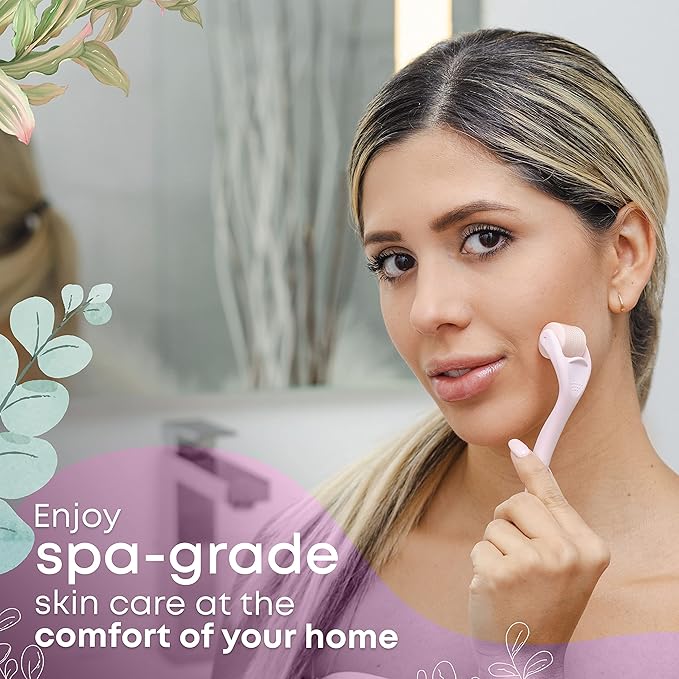 Derma Roller & Ice Roller 2 in 1 for Beard Hair Skin Face 540 Titanium.25mm - Self Care Gifts Facial Skin Care Tools…-Velvo Beauty