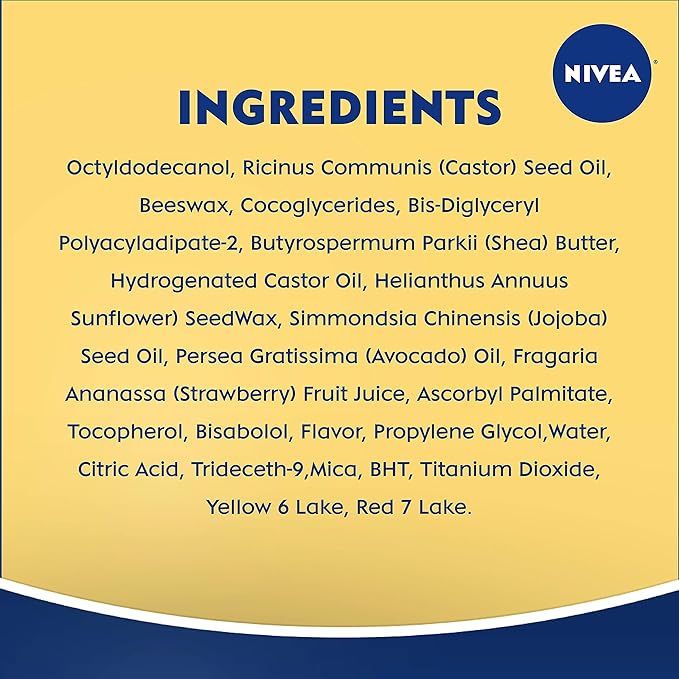 NIVEA Strawberry Lip Care - Tinted Lip Balm for Beautiful, Soft Lips - Pack of 4-Velvo Beauty