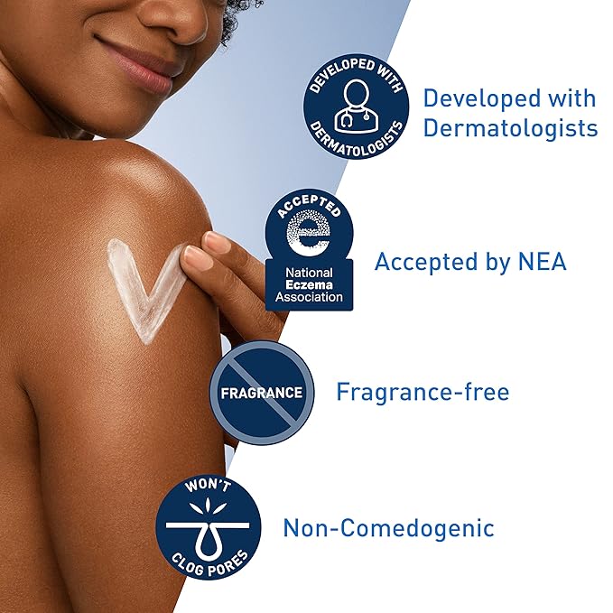 CeraVe Daily Moisturizing Lotion for Dry Skin, Body Lotion & Face Moisturizer with Hyaluronic Acid and Ceramides, Daily Moisturizer, Fragrance Free, Oil-Free, 19 Ounce-Velvo Beauty