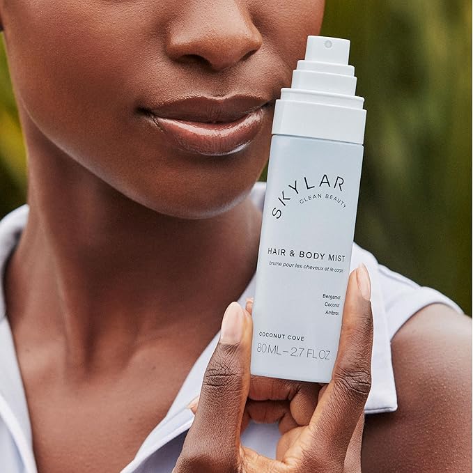 Skylar Coconut Cove Hair & Body Mist | Hypoallergenic & Clean Fragrance | Vegan, Cruelty Free, and Safe For Sensitive Skin | 80 ML, 2.7 Fl Oz-Velvo Beauty