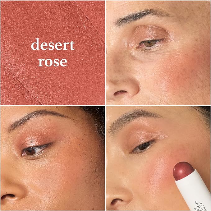 Julep Skip The Brush Cream to Powder Blush Stick - Desert Rose - Blendable and Buildable Color - 2-in-1 Blush and Lip Makeup Stick-Velvo Beauty