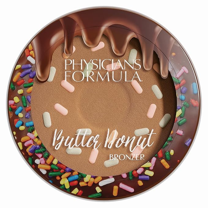 Physicians Formula Murumuru Butter Cheat Day Donut Bronzer, Lightweight, Cruelty-Free, For Sensitive Skin, Dark Shimmer Cream Bronzer, 0.38Oz, Sprinkles-Velvo Beauty