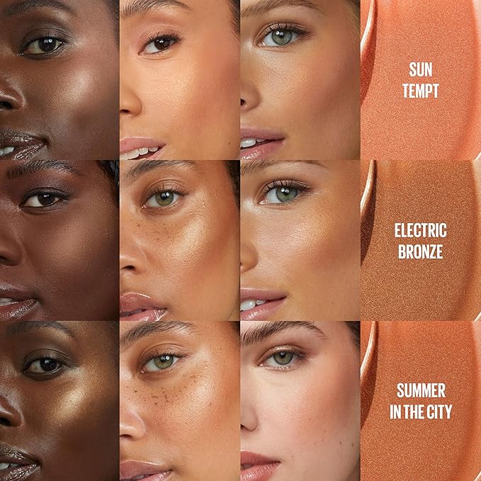 Maybelline Sunkisser Multi-Use Liquid Blush and Bronzer, Blendable, Longwear, Glowy Make Up, Summer In The City, 1 Count-Velvo Beauty