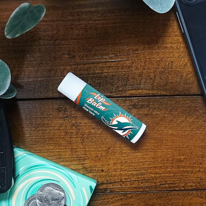FANMATS 34698 Miami Dolphins Smooth Mint SPF 15 Lip Balm-Velvo Beauty