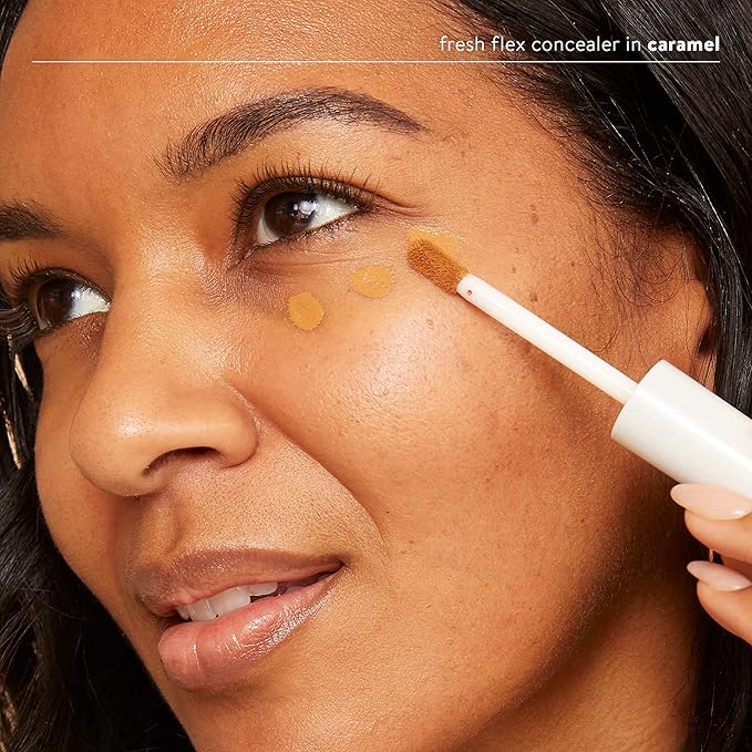 Honest Beauty Fresh Flex Concealer with Niacinamide + Vitamin E + Hyaluronic Acid | Vegan + Cruelty free | Caramel, 0.17 fl oz-Velvo Beauty