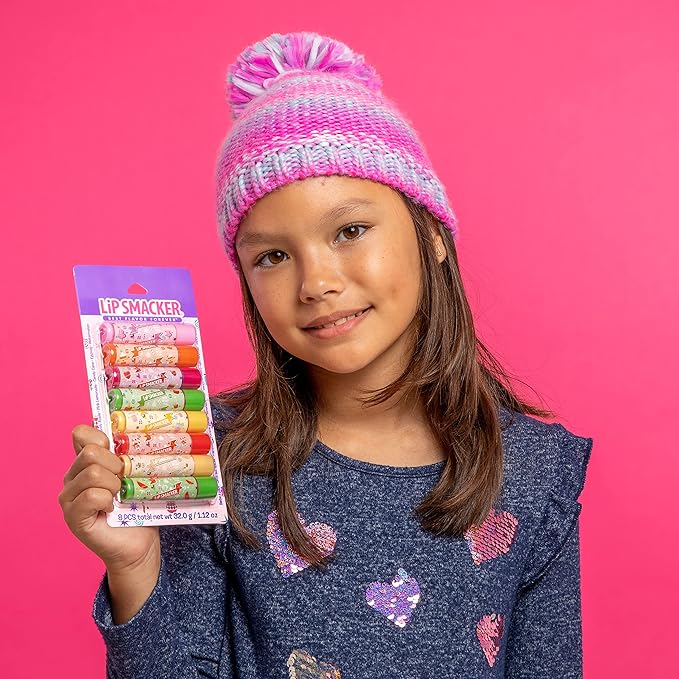 Lip Smacker Holiday Original & Best - 8 Moisturizing Lip Balms, Hydrating & Protecting, Fun Assortment - Vegan - Holiday Original & Best-Velvo Beauty