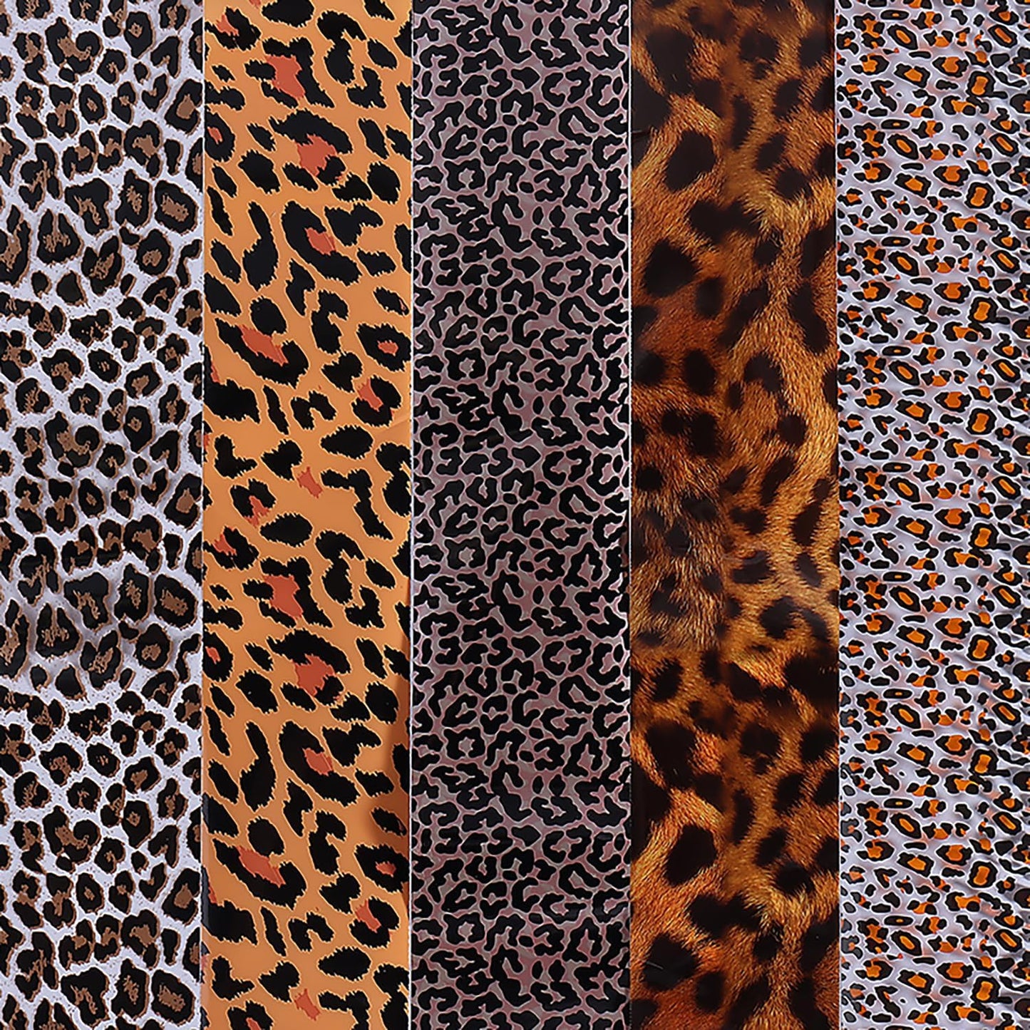 10 Rolls Leopard Print Nail Foil Transfer Stickers Autumn Winter Nails Decoration Self Adhesive Leopard Nail Foils Transfer Nail Art Animal Print Nails Supplies for Women DIY Manicure Accessories-Velvo Beauty