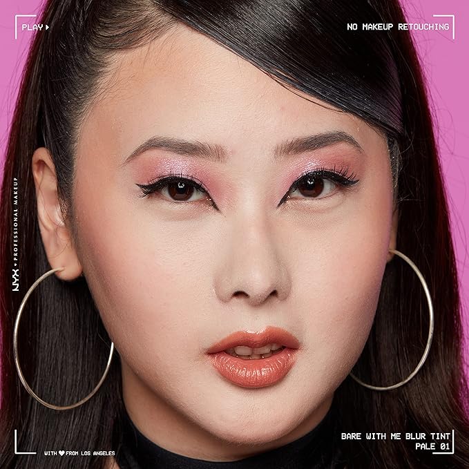 NYX PROFESSIONAL MAKEUP Bare With Me Blur Skin Tint Foundation Make Up with Matcha, Glycerin & Niacinamide - Pale-Velvo Beauty