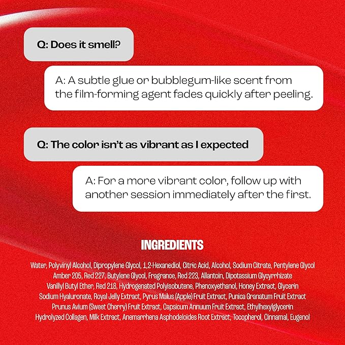 Rouge Star Plumping Lip Tattoo (0.17 oz) - 72-HR Long Lasting Waterproof Peel Off Lip Stain - Transfer-Proof, Non -Sticky Hydrating Matte Lip Tint Tattoo (Classic Red)-Velvo Beauty