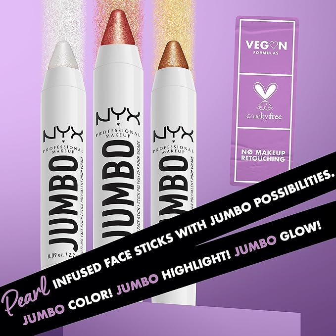 NYX PROFESSIONAL MAKEUP, Jumbo Multi-Use Face Highlighter Stick - Lemon Meringue-Velvo Beauty