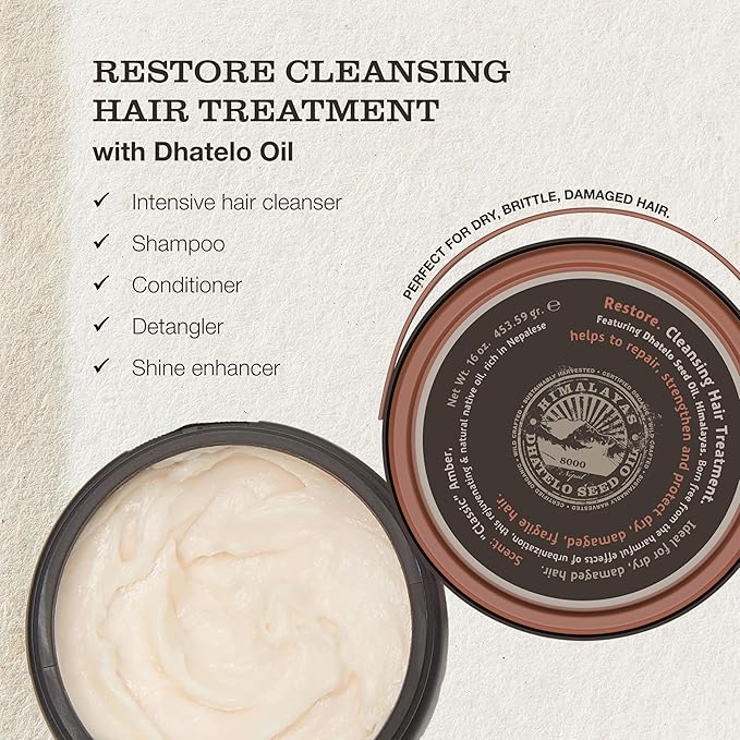 Tweak'd by Nature - Restore Cleansing Hair Treatment, Paraben and Sulfate Free, Damaged Hair Treatment, Shampoo, Conditioner, Detangler, Intensive Hydrating Solution and Shine Serum (16oz)-Velvo Beauty