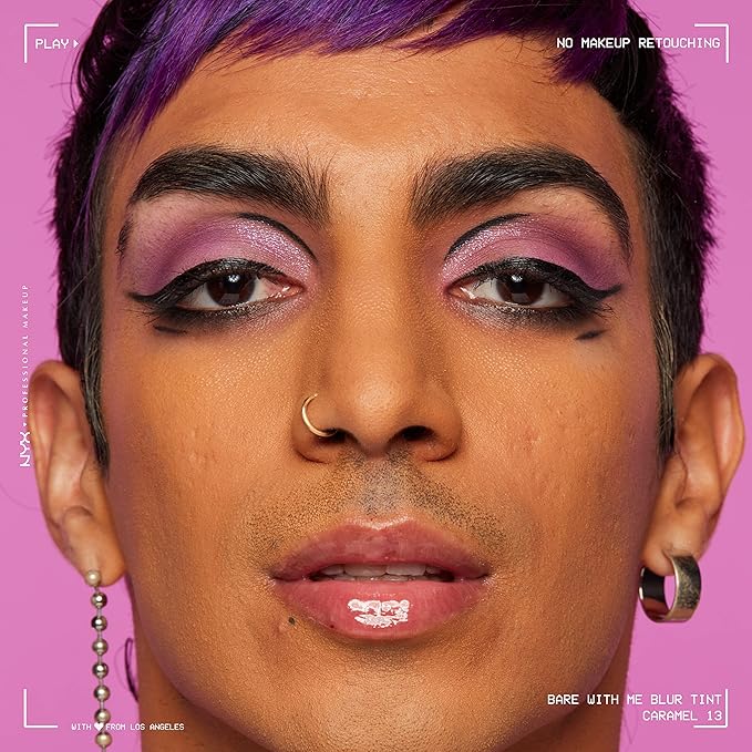 NYX PROFESSIONAL MAKEUP Bare With Me Blur Skin Tint Foundation Make Up with Matcha, Glycerin & Niacinamide - Caramel-Velvo Beauty