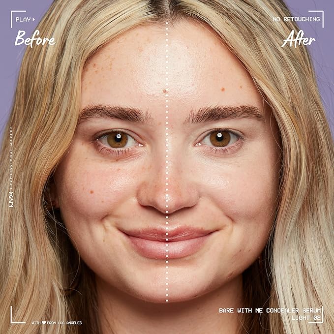 NYX PROFESSIONAL MAKEUP Plump Right Back Plumping Serum & Primer, With Hyaluronic Acid & Bare With Me Concealer Serum, Up To 24Hr Hydration - Light-Velvo Beauty