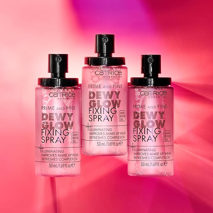 Catrice | Prime & Fine Illuminating Dewy Glow Spray | Transparent and Fast Drying Fixing Spray| Paraben Free & Vegan | Cruelty Free (Pack of 1)-Velvo Beauty