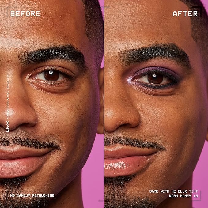 NYX PROFESSIONAL MAKEUP Bare With Me Blur Skin Tint Foundation Make Up with Matcha, Glycerin & Niacinamide - Warm Honey-Velvo Beauty