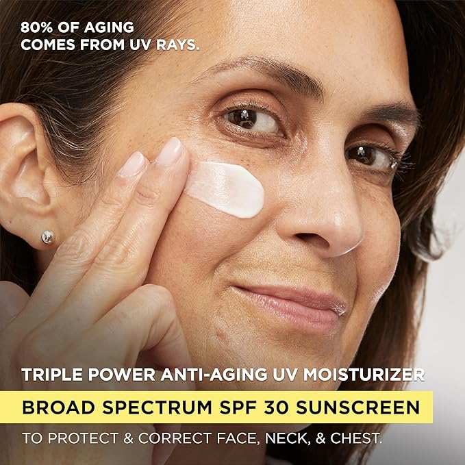 L'Oreal Paris Revitalift Triple Power Face and Neck Moisturizer, Anti Aging Face Cream with Broad Spectrum SPF 30, Pro-Retinol, Hyaluronic Acid and Vitamin C, 1 Kit-Velvo Beauty