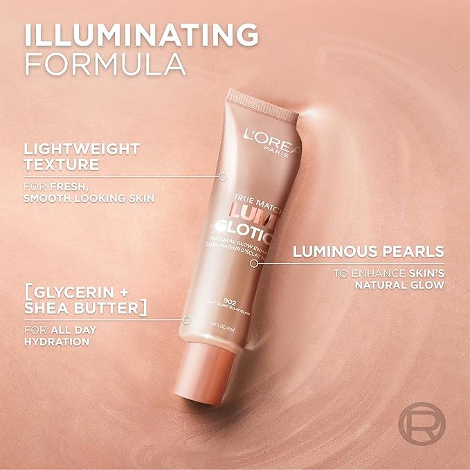 L'Oreal Paris Makeup True Match Lumi Glotion, Natural Glow Enhancer, Illuminator Highlighter, Bronzing Drops For a Sun-Kissed Glow, 903 Medium-Velvo Beauty