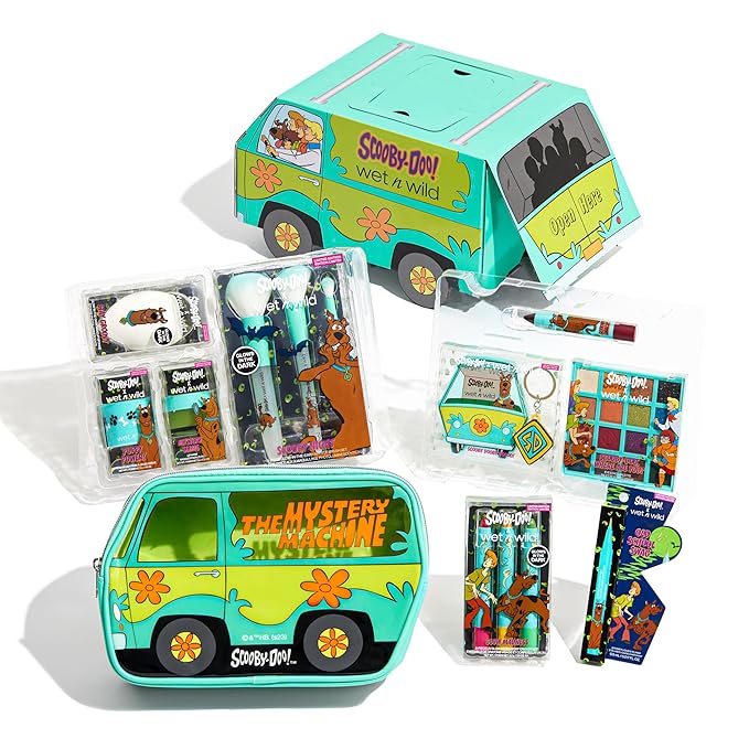 wet n wild Scooby Doo Limited Edition PR Box - Makeup Set with Versatile Brushes, Buildable & Blendable Palettes, Vibrant Colors, & Lip Glosses for Unique Looks, Cruelty-Free & Vegan-Velvo Beauty