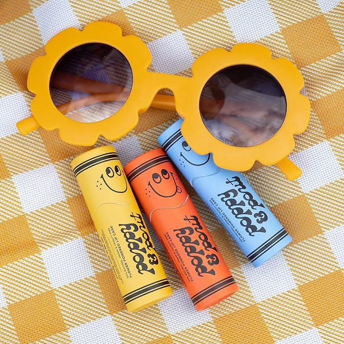 Poppy & Pout Kids Jumbo Lip Balm | All Natural Lip Balms & Moisturizers | Hydrates with Beeswax, Vitamin E, Organic Coconut Oil | Cruelty-Free | Lip Balm in Recyclable Cardboard Tube (Bloo Razzeloo)-Velvo Beauty