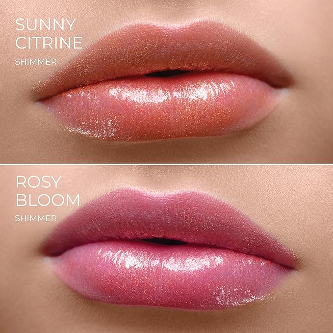 Tinted Lip Balm Bundle - Moisturizing, Hydrating Sheer Buildable Lip Color with Hyaluronic Acid, Vitamin E & rich oil - Set of 2: Rosy Bloom & Sunny Citrine-Velvo Beauty