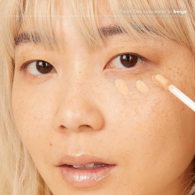 Honest Beauty Fresh Flex Concealer with Niacinamide + Vitamin E + Hyaluronic Acid | Vegan + Cruelty free | Beige, 0.17 fl oz-Velvo Beauty